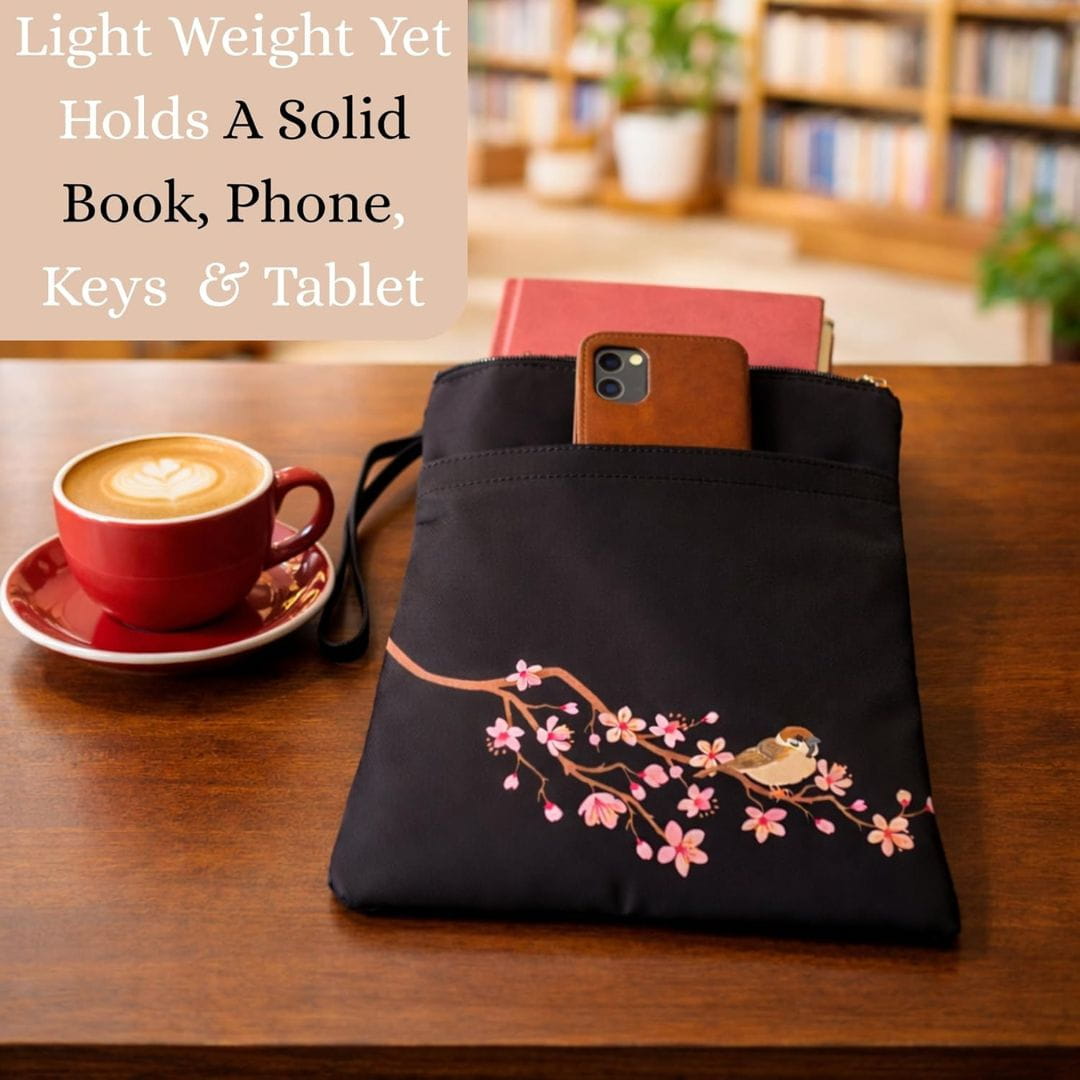 The Story Satchel 2Pcs Set Waterproof Book Sleeve with Zipper. Book Lovers Gift
