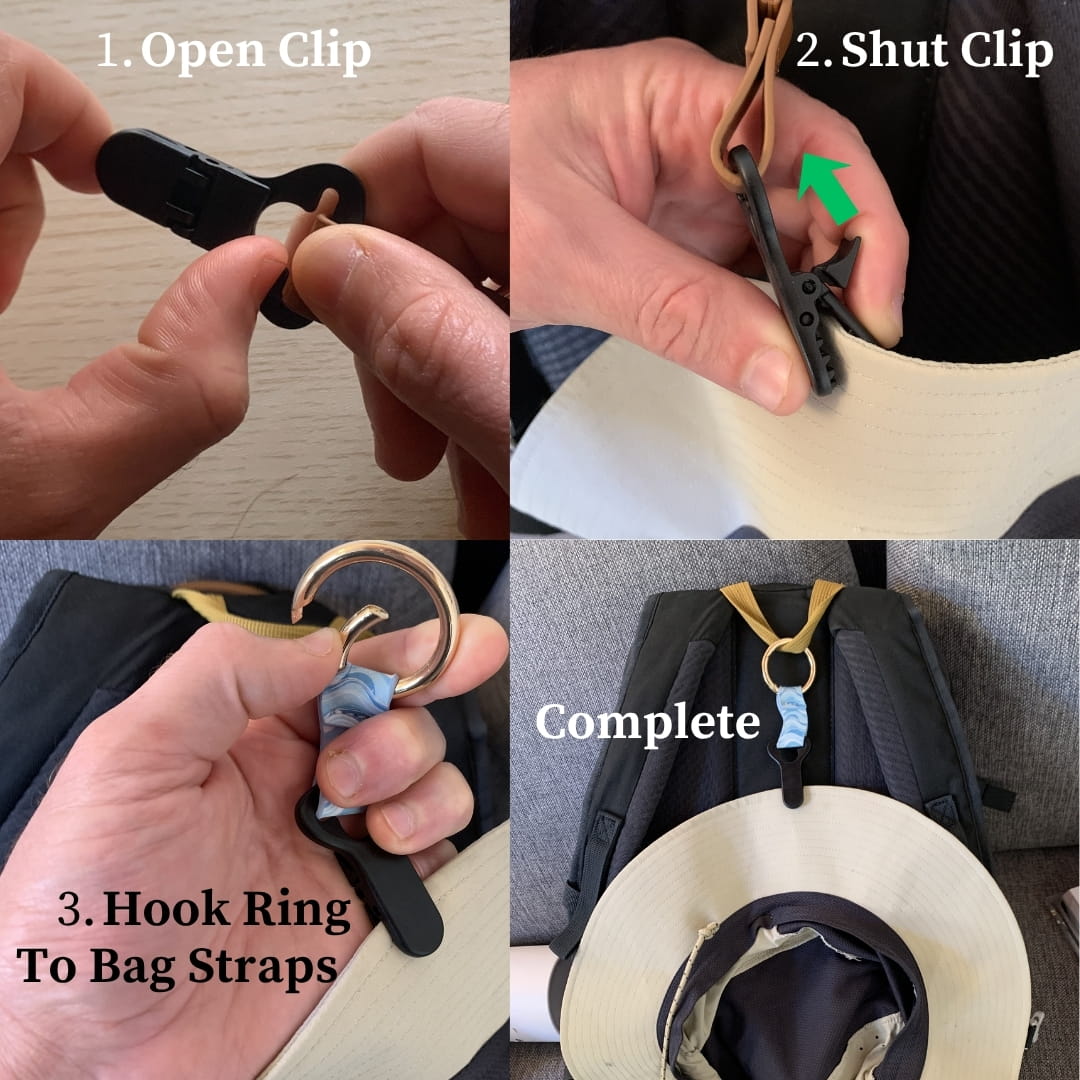 The Maitre Detatche Hat Clip - 2 Pack Pu Leather