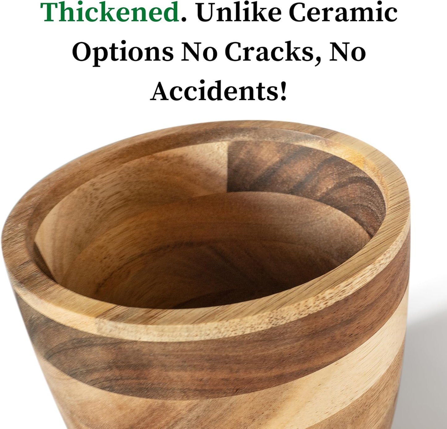 Introducing The Always Fresh Acacia Garlic Keeper For Counter