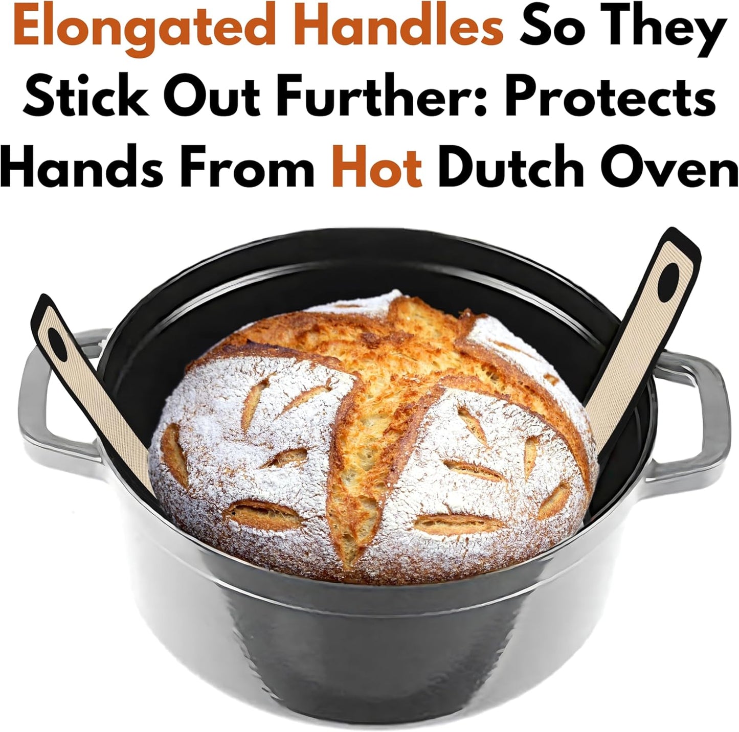 Introducing The Easy-Lift Dutch Oven Silicone Bread Sling & Scoop & Dust Flour Sifter Combo Set